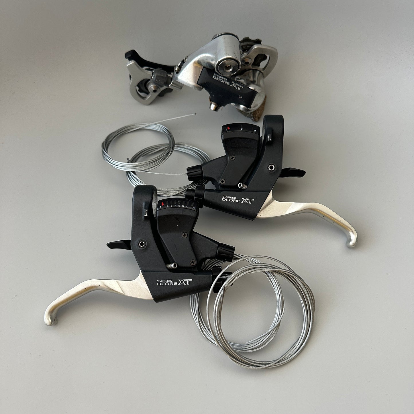 Shimano Deore XT Shifters ST-M739 + Rear Derailleur RD-M739 Retro MTB Set Japan