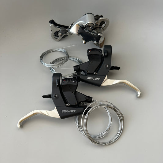Shimano Deore XT Shifters ST-M739 + Rear Derailleur RD-M739 Retro MTB Set Japan